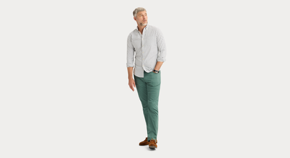 View of model wearing Lakeside Oxford Shirt, Slim Fit.