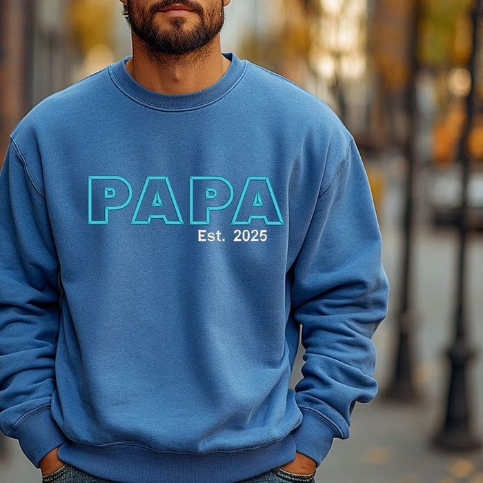 Papa Embroidered Crewneck