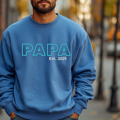 Papa Embroidered Crewneck