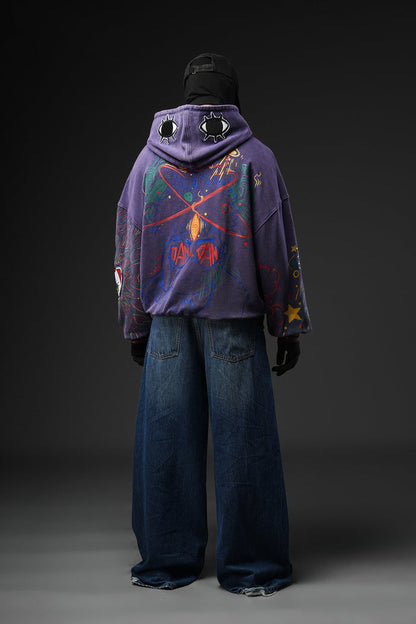 Paranorman - Purple Washed Patch-worked Jacket