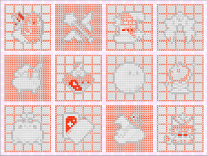 Pastel Witch Badges | Minis | Pixel Charted | Ready To Ship