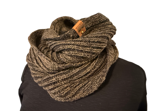 Peat Ribbed Bute Snood