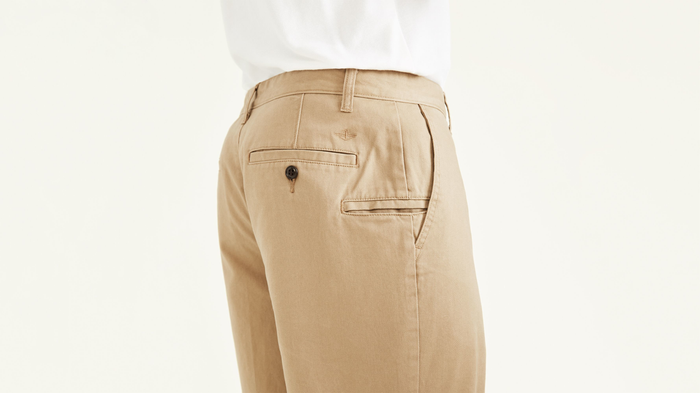 View of model wearing Sand Dune Perfect 10.5" Shorts, Classic Fit (Big and Tall).