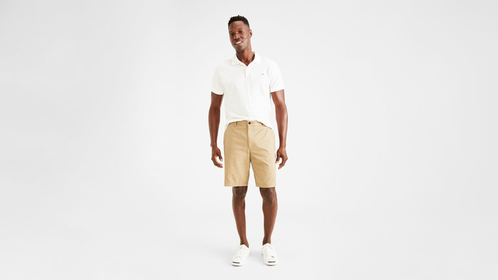 Front view of model wearing Sand Dune Perfect 8" Shorts, Classic Fit.