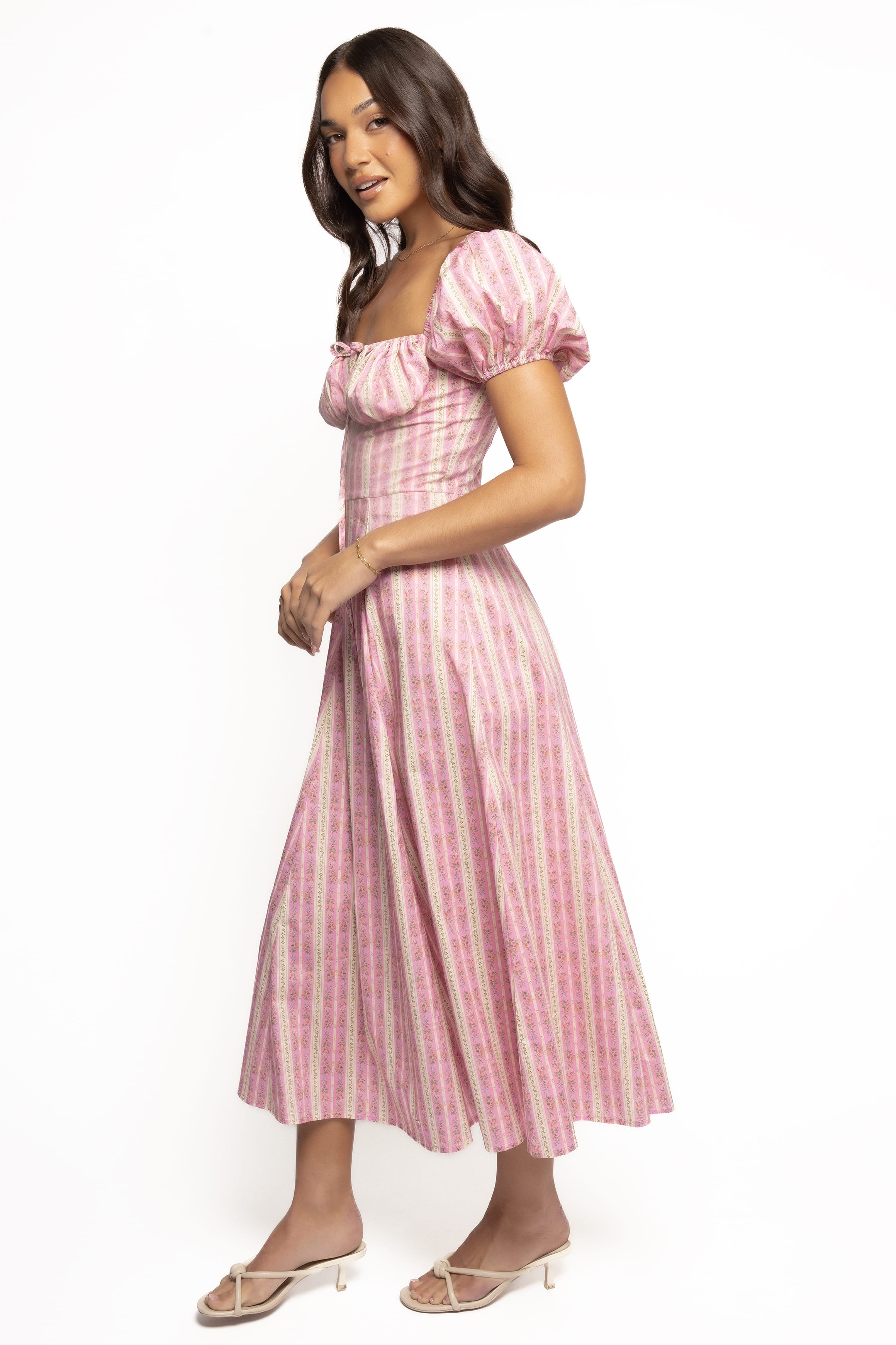 Amethyst Midi Dress - Pink