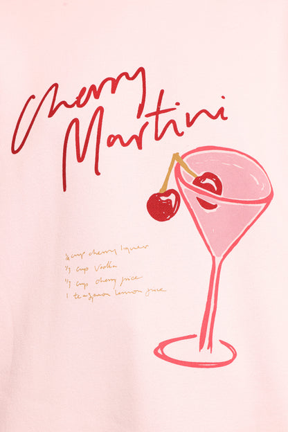 Cherry Martini Graphic Sweatshirt - Pink