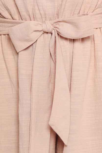 Levana One Shoulder Romper - Beige