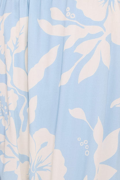 Miffy One Shoulder Romper - Blue Hibiscus