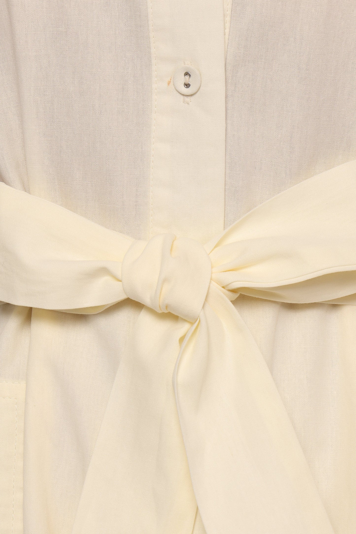 Riley Waist Tie Romper - Cream