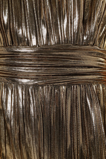 Kerry Pleat Jumpsuit - Gold