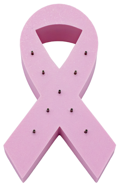 Pink Ribbon Threadless Jewelry Display - Khrysos Jewelry