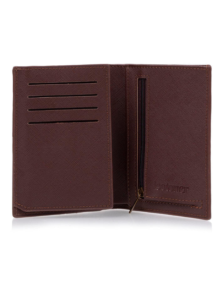 Portefeuille 3 volets Homme Marron