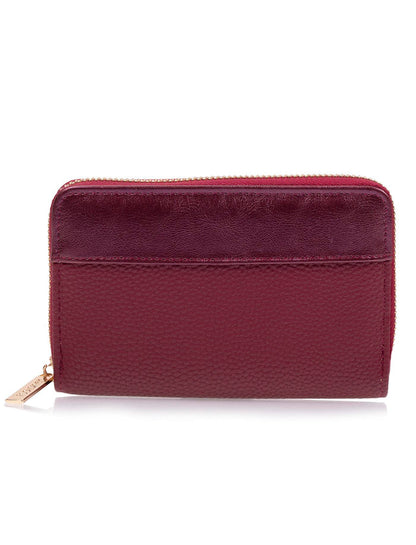 Portefeuille Femme zippé Rouge