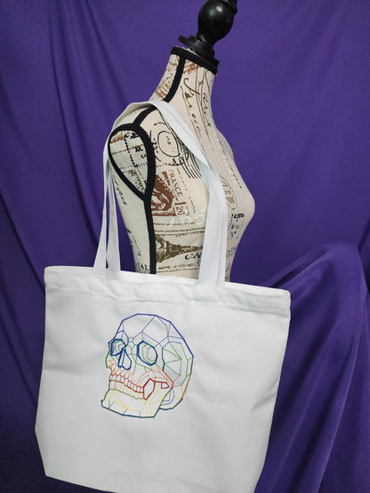 Rainbow Skull Tote Bag