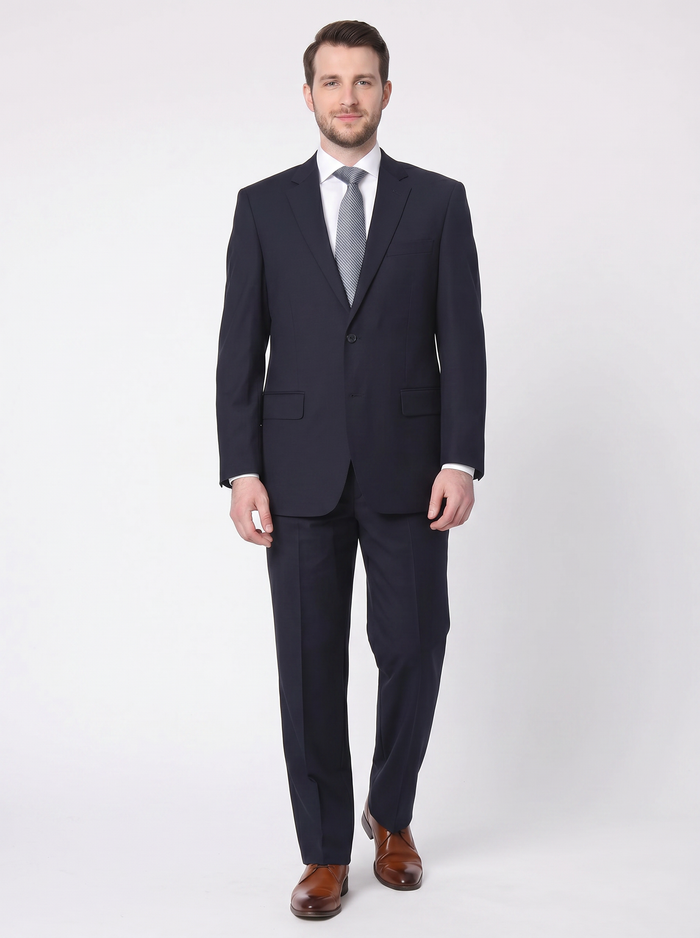 Raphael Classic Fit Solid Navy Blue Two Button Suit - The Suit Depot