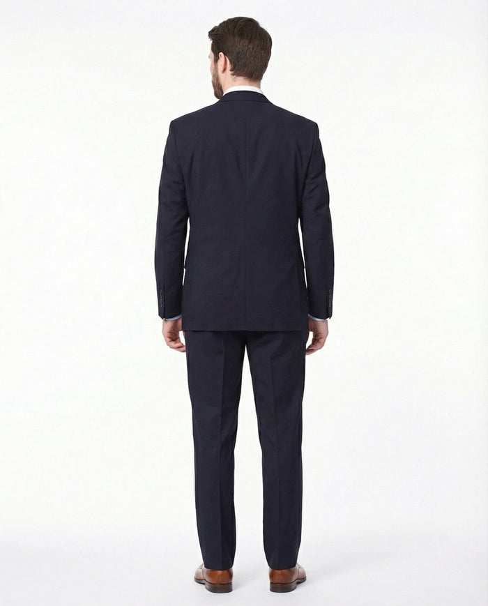 Raphael Classic Fit Solid Navy Blue Two Button Wool-touch Suit - The Suit Depot