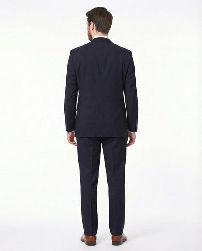 Raphael Classic Fit Solid Navy Blue Two Button Wool-touch Suit - The Suit Depot