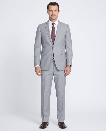 Raphael Mens Slim Fit Light Gray Two Button Blazer Suit Jacket - The Suit Depot
