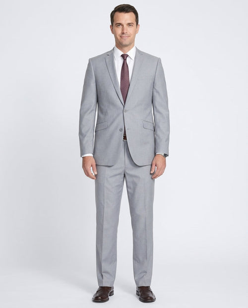 Raphael Mens Slim Fit Light Gray Two Button Blazer Suit Jacket - The Suit Depot