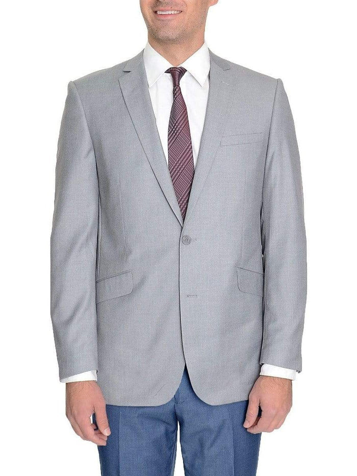 Raphael Slim Fit Light Heather Gray Two Button Blazer Suit Jacket - The Suit Depot