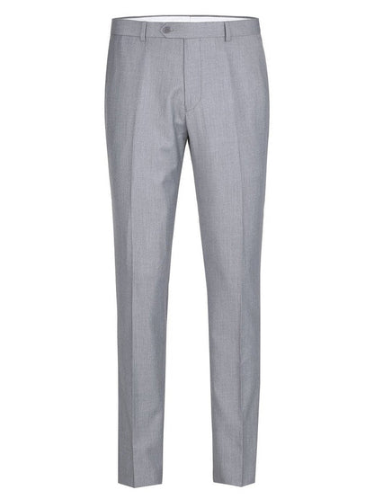 Raphael Men's Washable Flat Front Slim Fit Light Gray Dress Pants - The Suit Depot