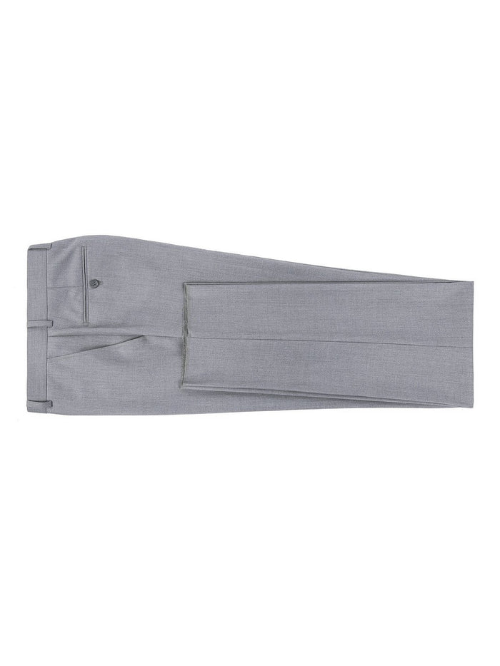 Raphael Men's Washable Flat Front Slim Fit Light Gray Dress Pants - The Suit Depot