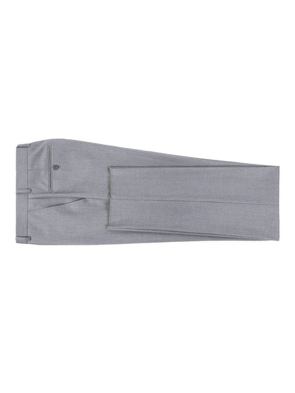 Raphael Men's Washable Flat Front Slim Fit Light Gray Dress Pants - The Suit Depot