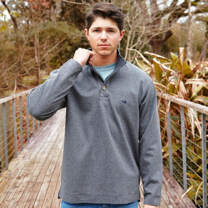 Dark Gray | Reeves Pique Pullover | Lifestyle