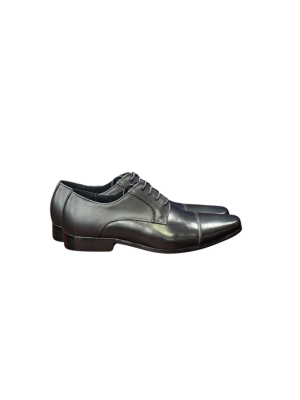 Salo NY Mens Black Cap Toe Lace Up Oxford Leather Dress Shoes