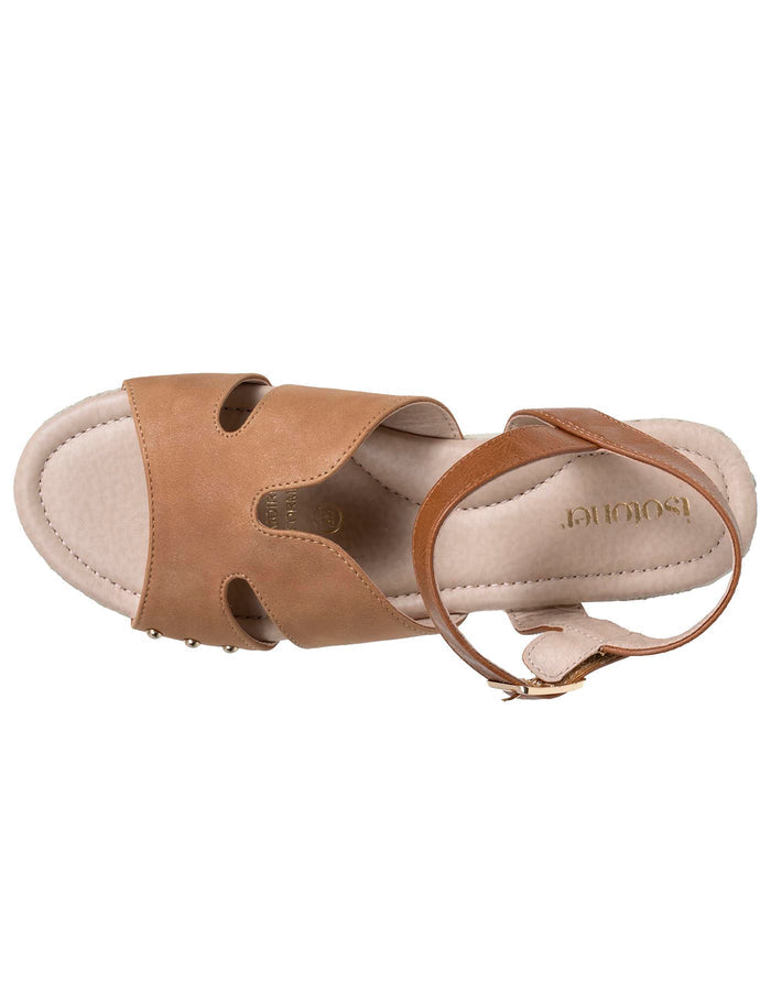 Sandales Femme semelle plateforme corde Camel