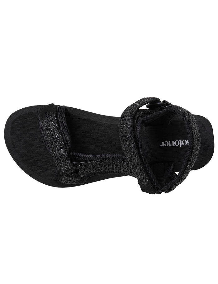 Sandales Femme Sport à talon Noir
