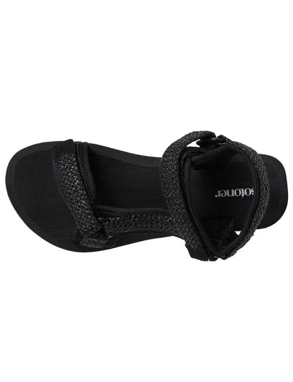 Sandales Femme Sport à talon Noir