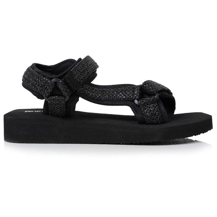 Sandales Femme Sport à talon Noir