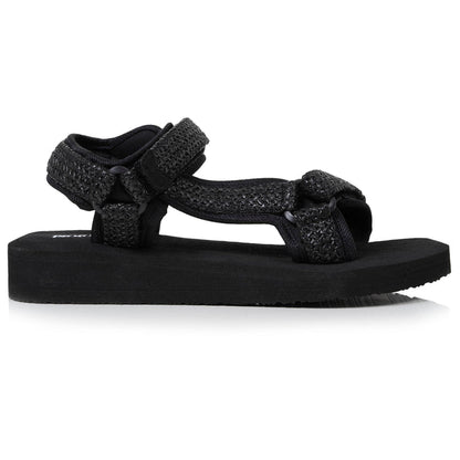 Sandales Femme Sport à talon Noir