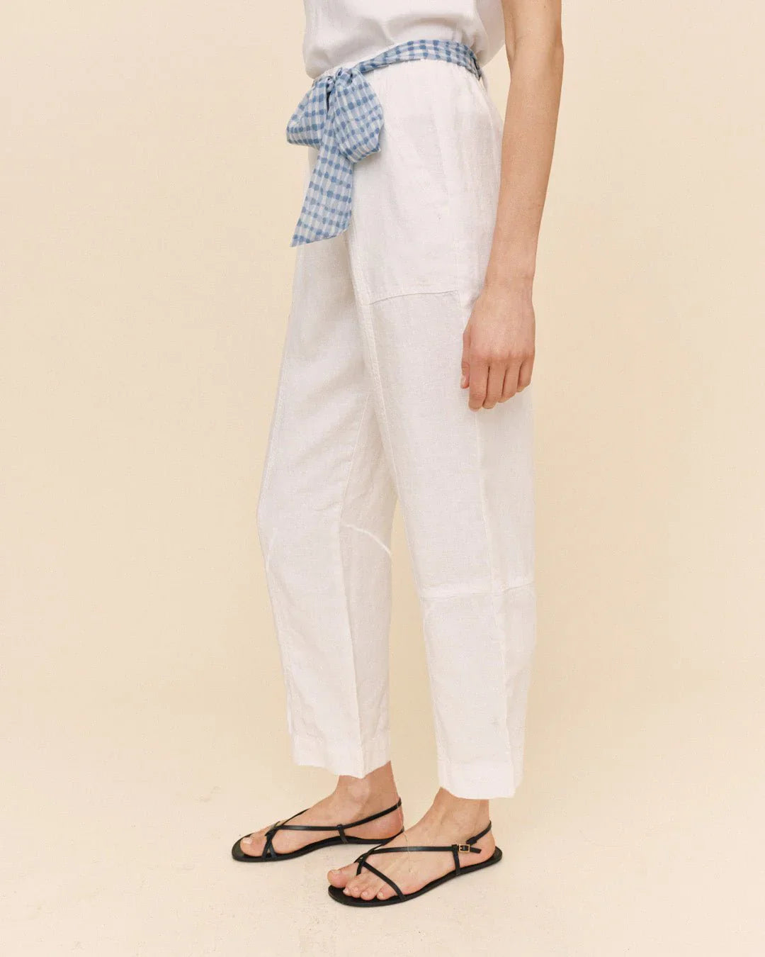 Bella Dahl Seam Pant With Printed Sash