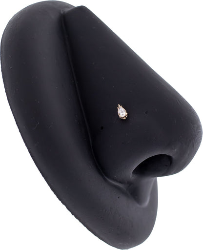 Solena - 14KT Gold Threadless End - Khrysos Jewelry