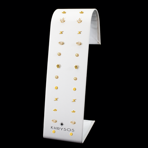 Standing Threadless Jewelry Leatherette Display - Khrysos Jewelry