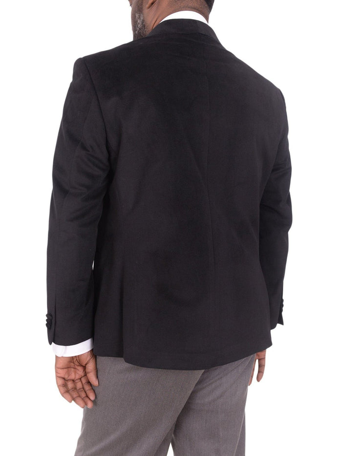 Steven Land Steven Land Classic Fit Black Velvet Velour One Button Tuxedo Dinner Jacket