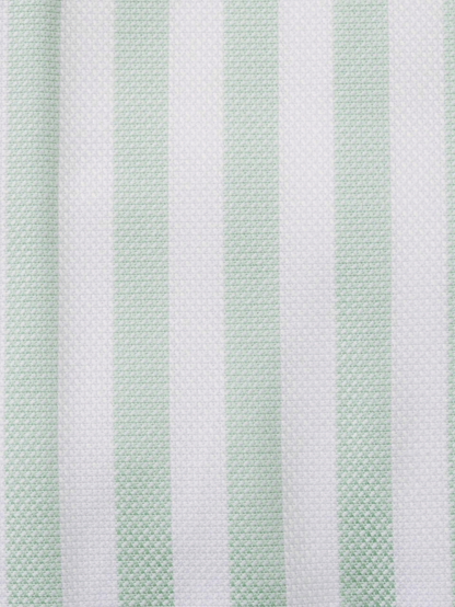 Steven Land Elite Men's Mint Green Stripe French Cuff Cutaway Collar Cotton Dress Shirt