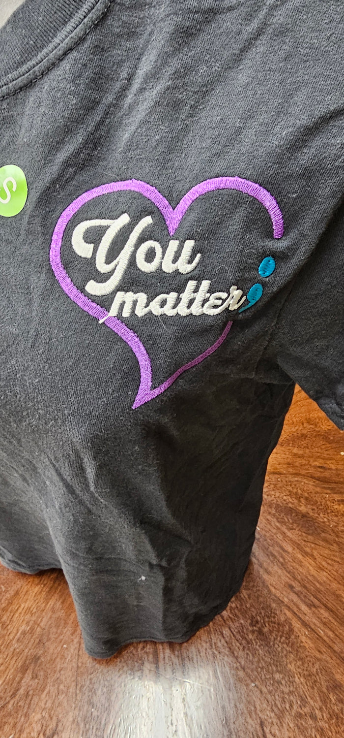 Suicide Prevention Awareness  Embroidered Short Sleeve Tshirt