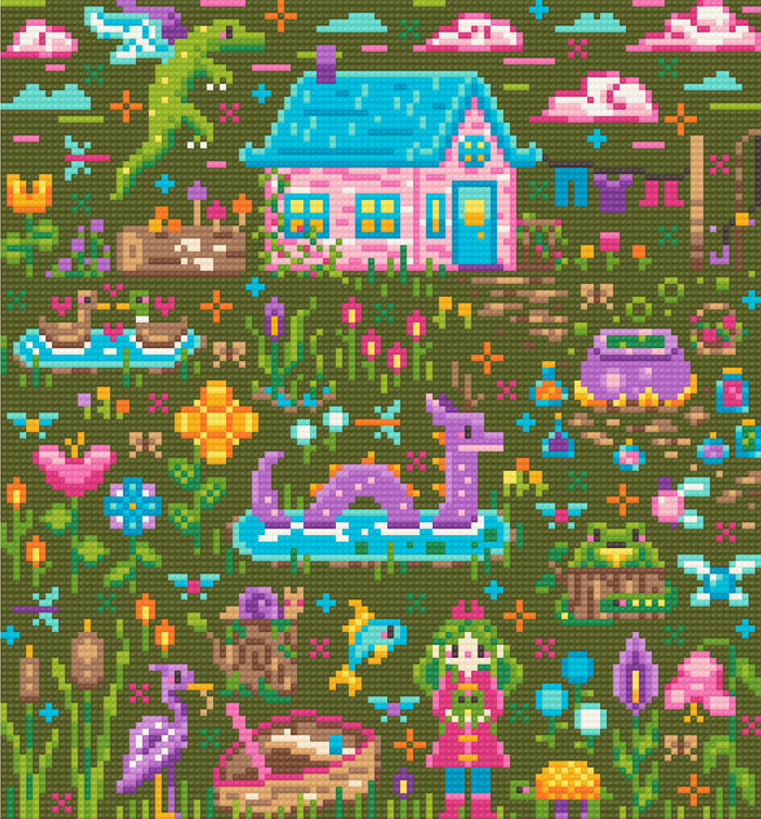 Swamp Magic | Pixel Charted | Ready To Ship