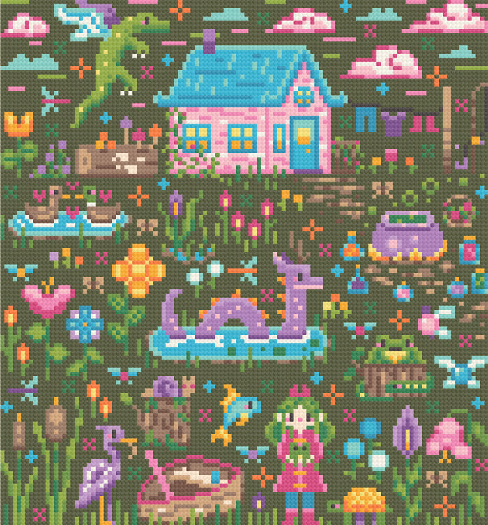Swamp Magic | Pixel Charted | Ready To Ship