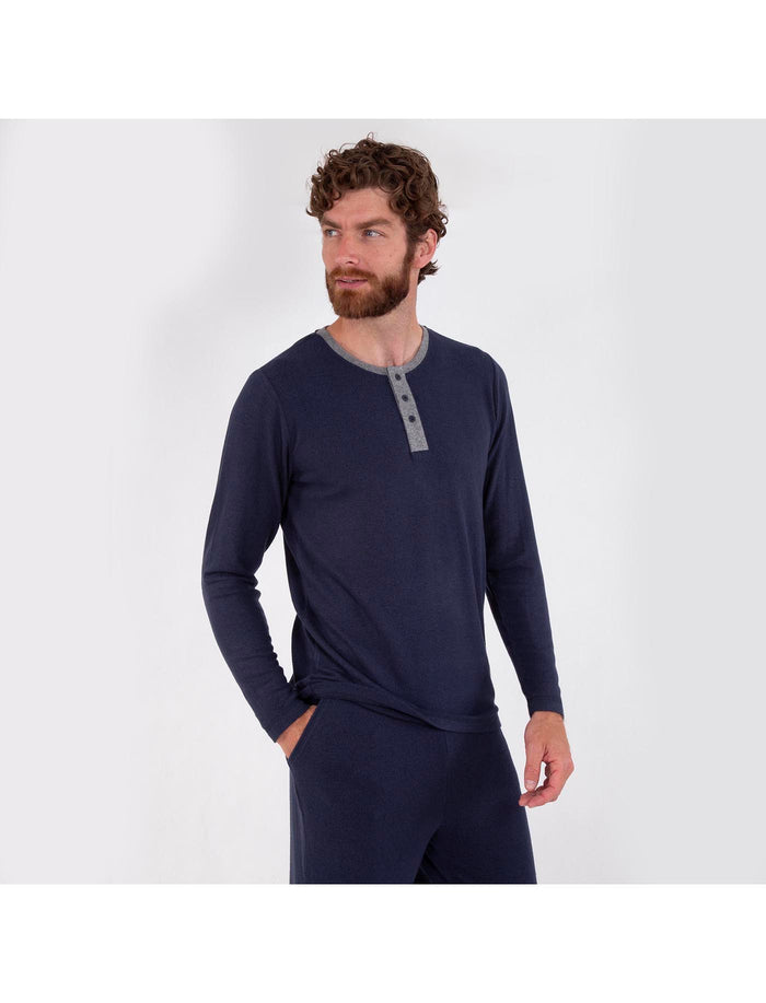 T-shirt manches longues Homme Marine