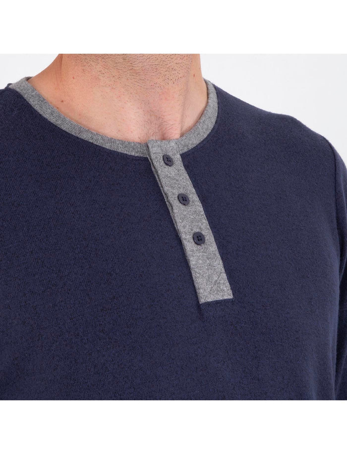 T-shirt manches longues Homme Marine