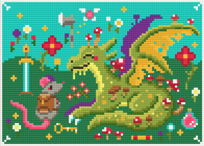 Tales of the Swamp Dragon | Pixel Charted | Ready to Ship