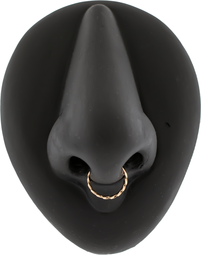 Thalina - 14Kt Gold Hinged Ring - Twisted design - Khrysos Jewelry