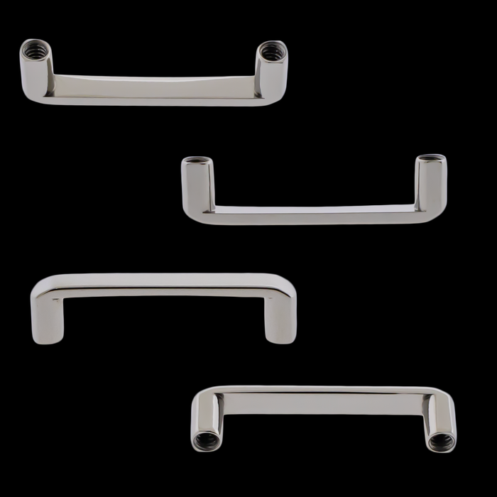 Titanium Internally Threaded Flat Surface Barbell – Bar Only - Khrysos Jewelry