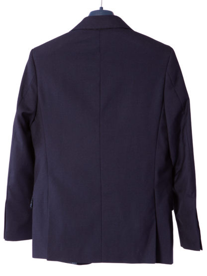 T.O Boys Navy Blue Slim Fit 2 Piece Suit