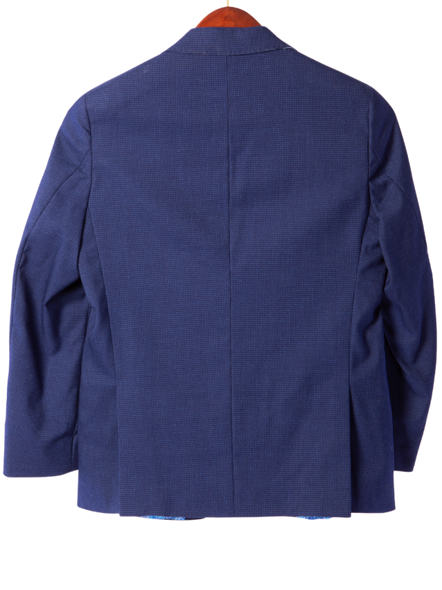 T.O TR Boys Plaid Blue Classic Fit 2 Piece Suit