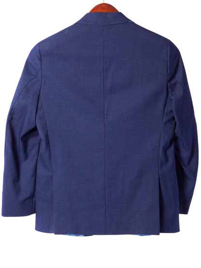 T.O TR Boys Plaid Blue Classic Fit 2 Piece Suit